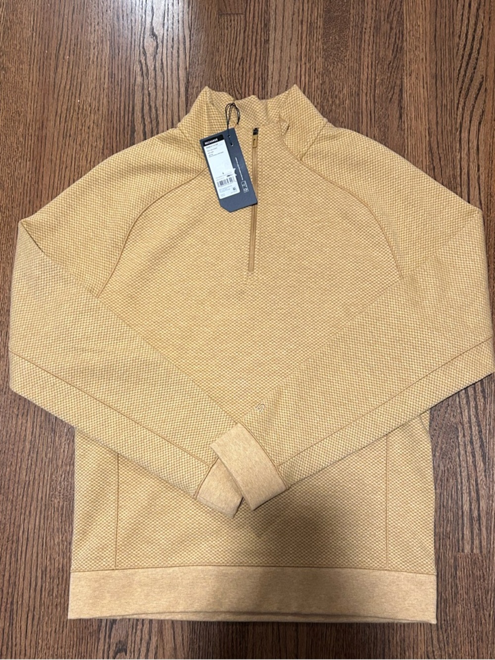 VRST Recharge 1/4 Zip Pullover Mens Small Neutral Color Athletic Top NWT